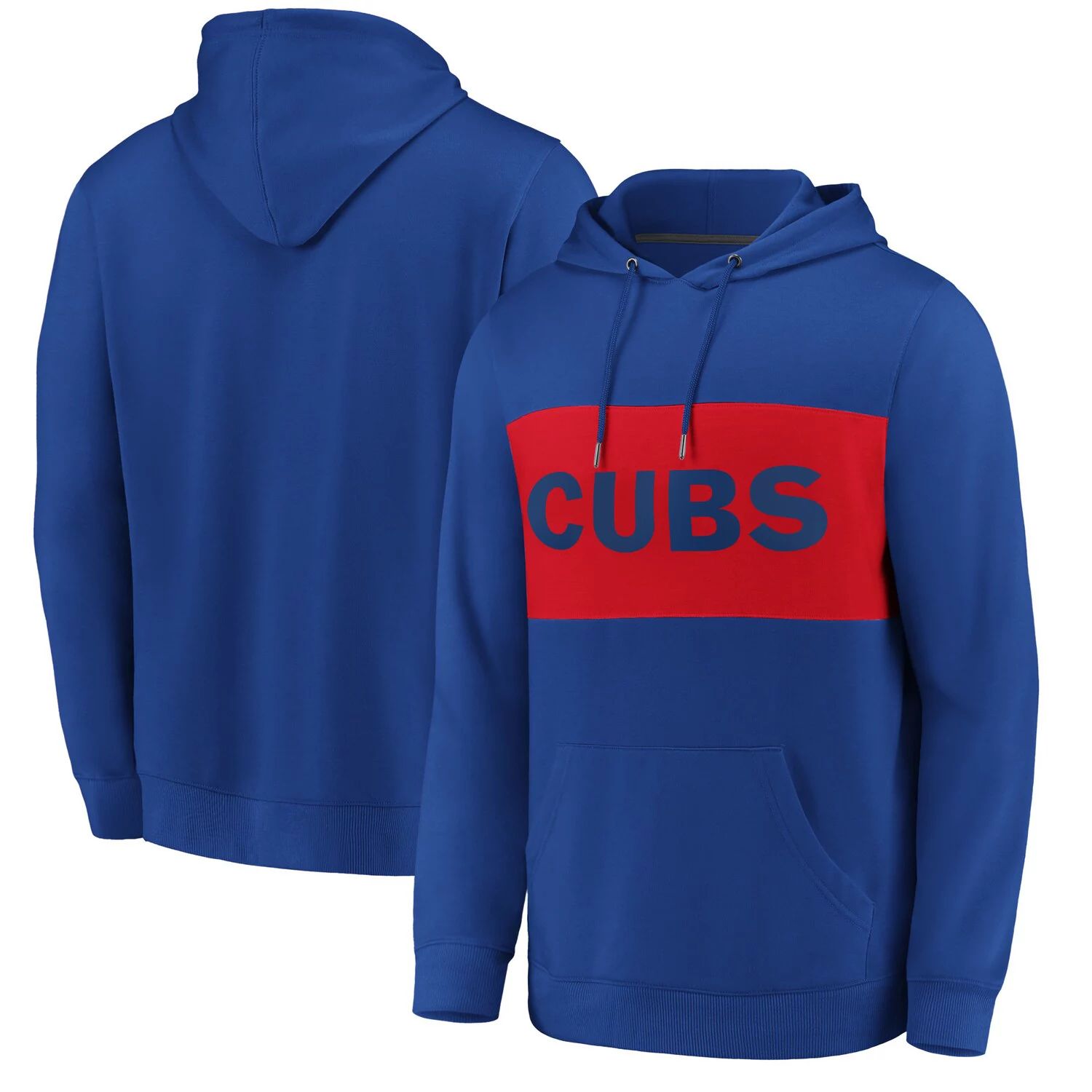 

Мужской пуловер с капюшоном из искусственного кашемира с логотипом Royal/Red Chicago Cubs True Classics Team Fanatics