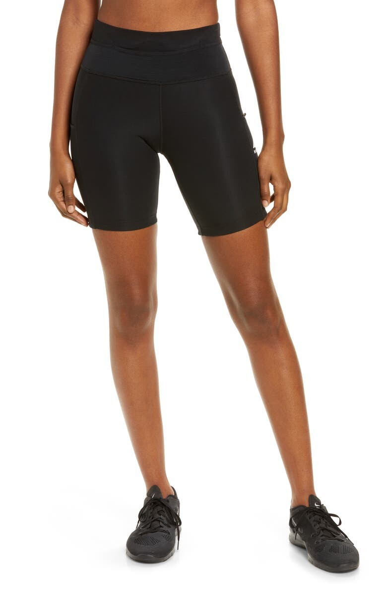 

Велосипедные шорты для бега Epic Luxe Dri-FIT Trail Pocket NIKE, черный/белый