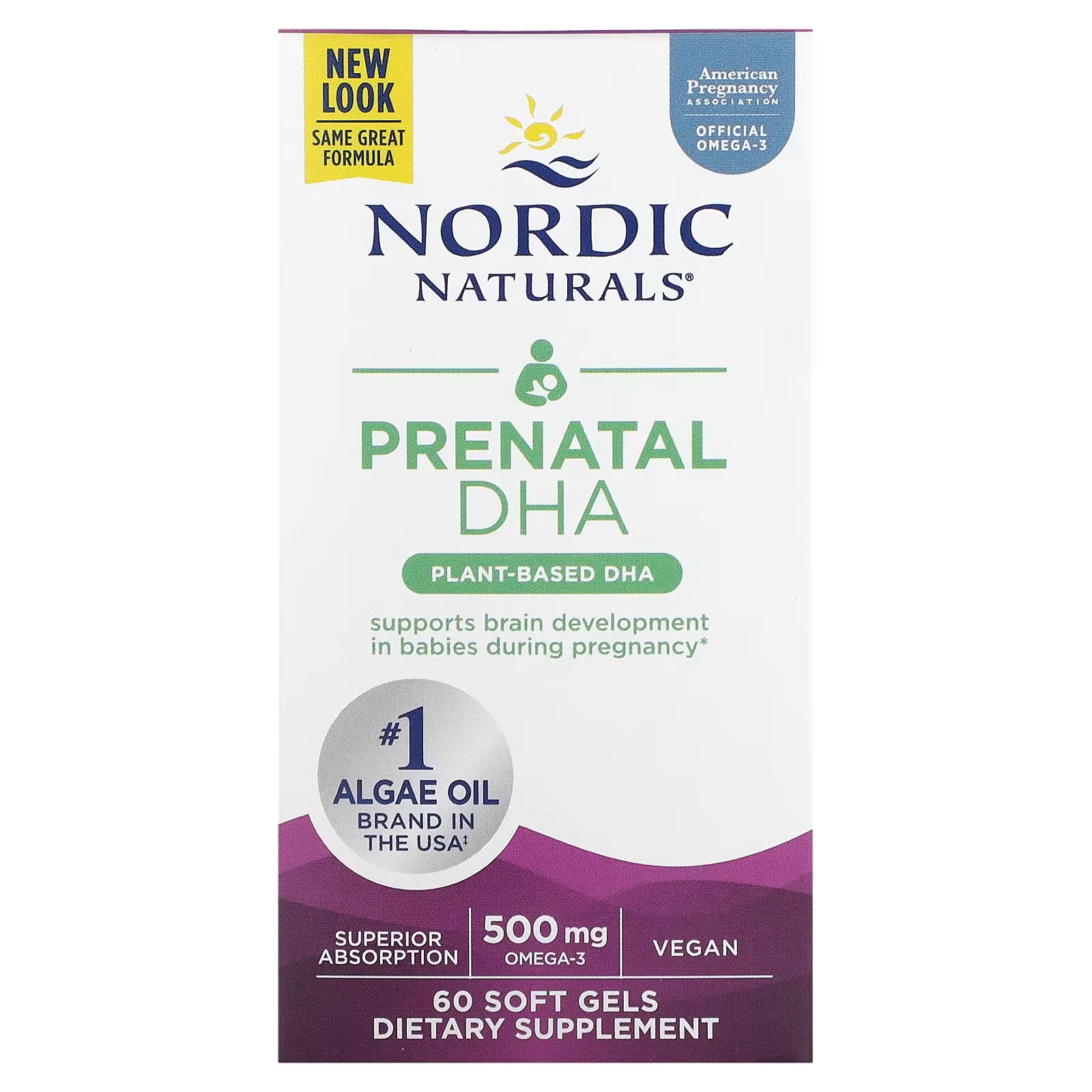 Пищевая добавка Nordic Naturals пренатальная ДГК, 60 мягких таблеток дгк из водорослей для беременности catalo naturals 60 мягких таблеток