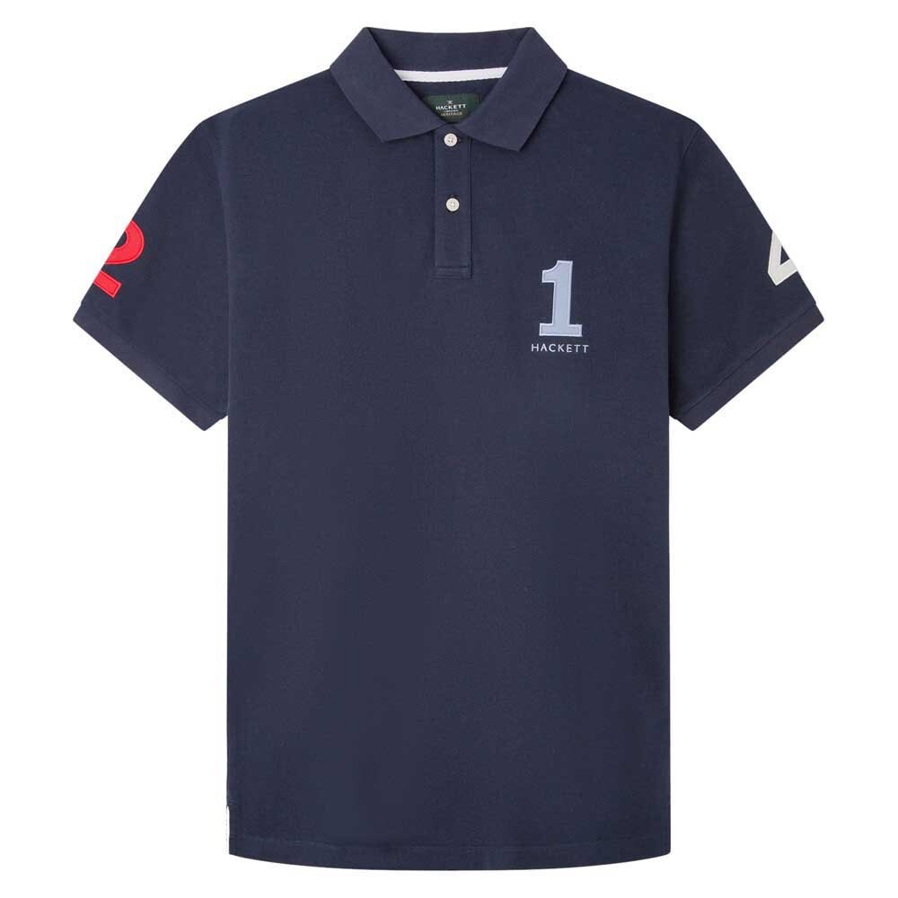 

Поло с коротким рукавом Hackett Heritage, синий