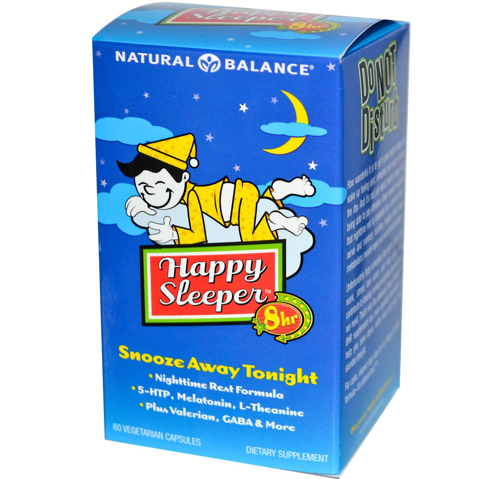 Natural Balance Happy Sleeper 8 Hr 60 растительных капсул natural balance alkamax щелочной усилитель 30 капсул