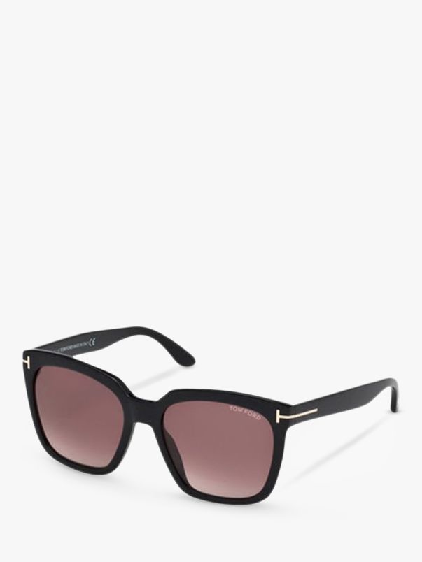FT0502 Квадратные солнцезащитные очки TOM FORD, черный/розовый градиент