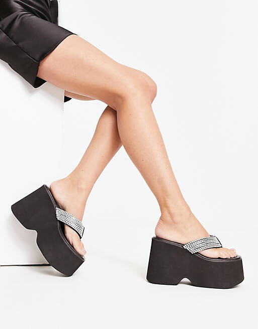 

Туфли на танкетке Steve Madden Gwen со стразами