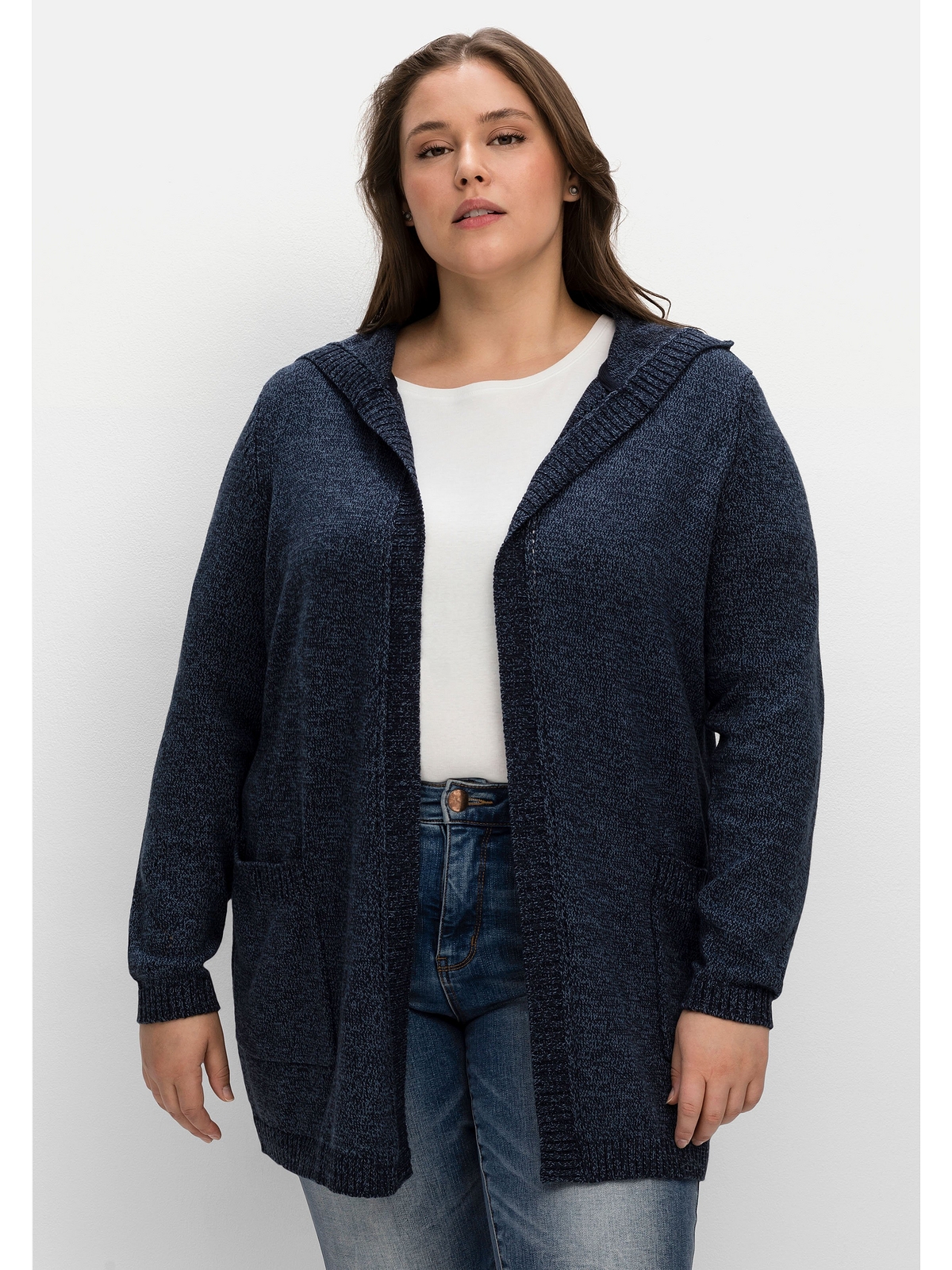 

Кардиган sheego Strickjacke, цвет nachtblau meliert