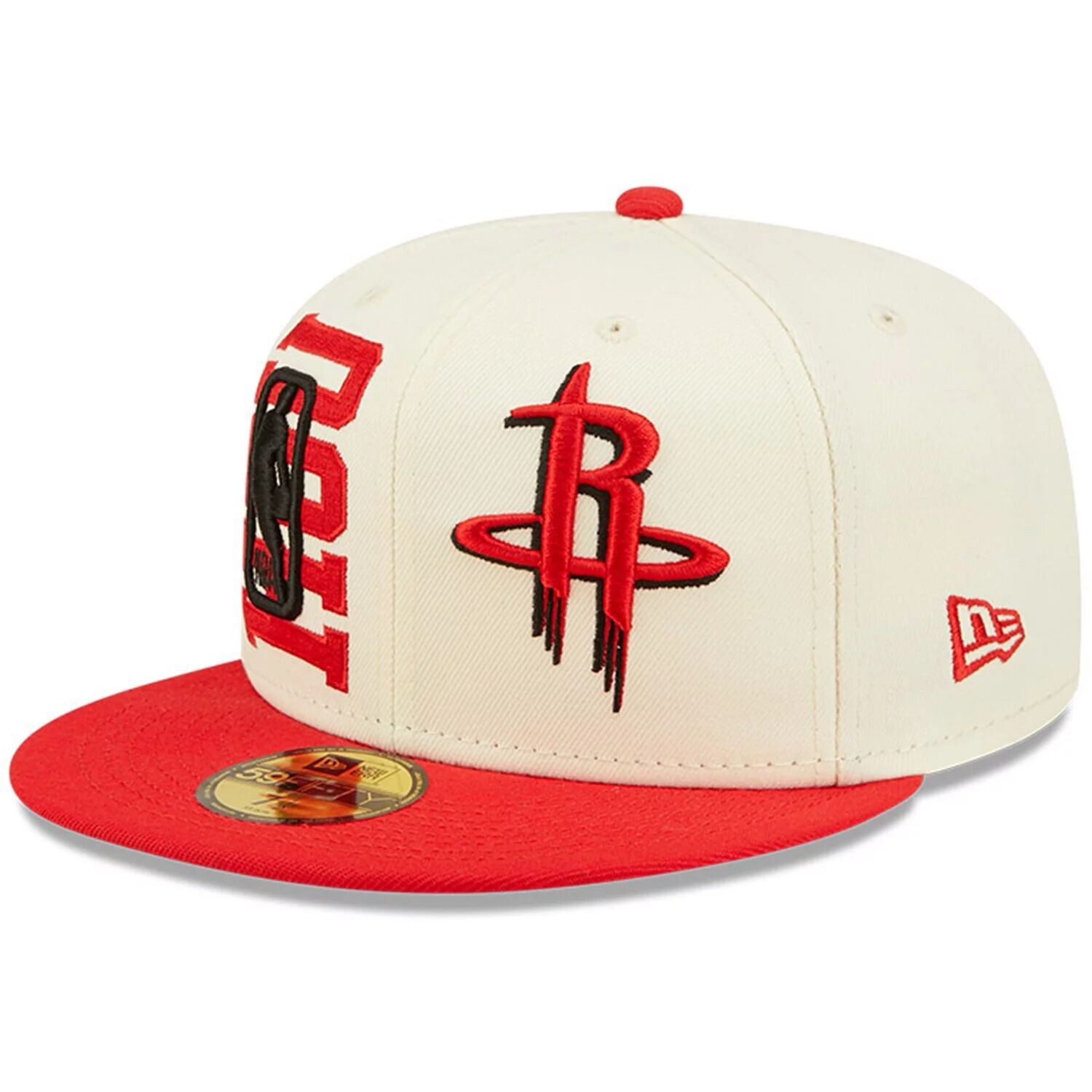 

Мужская облегающая шляпа New Era кремового/красного цвета Houston Rockets NBA Draft 59FIFTY 2022