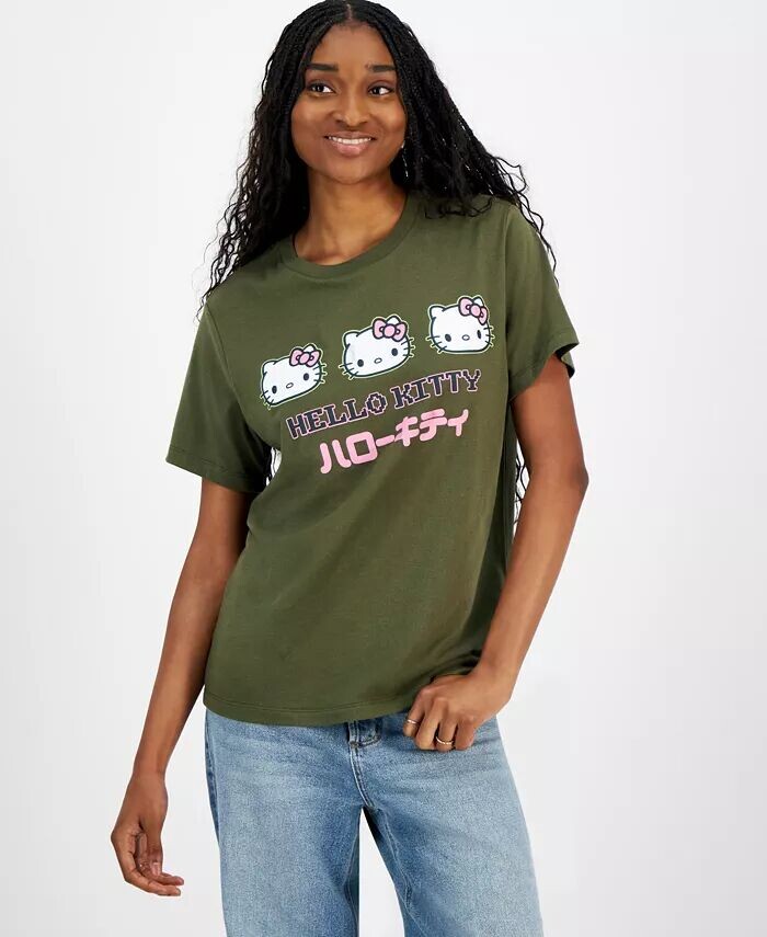 

Детская футболка с рисунком Hello Kitty Grayson Threads, The Label, зеленый
