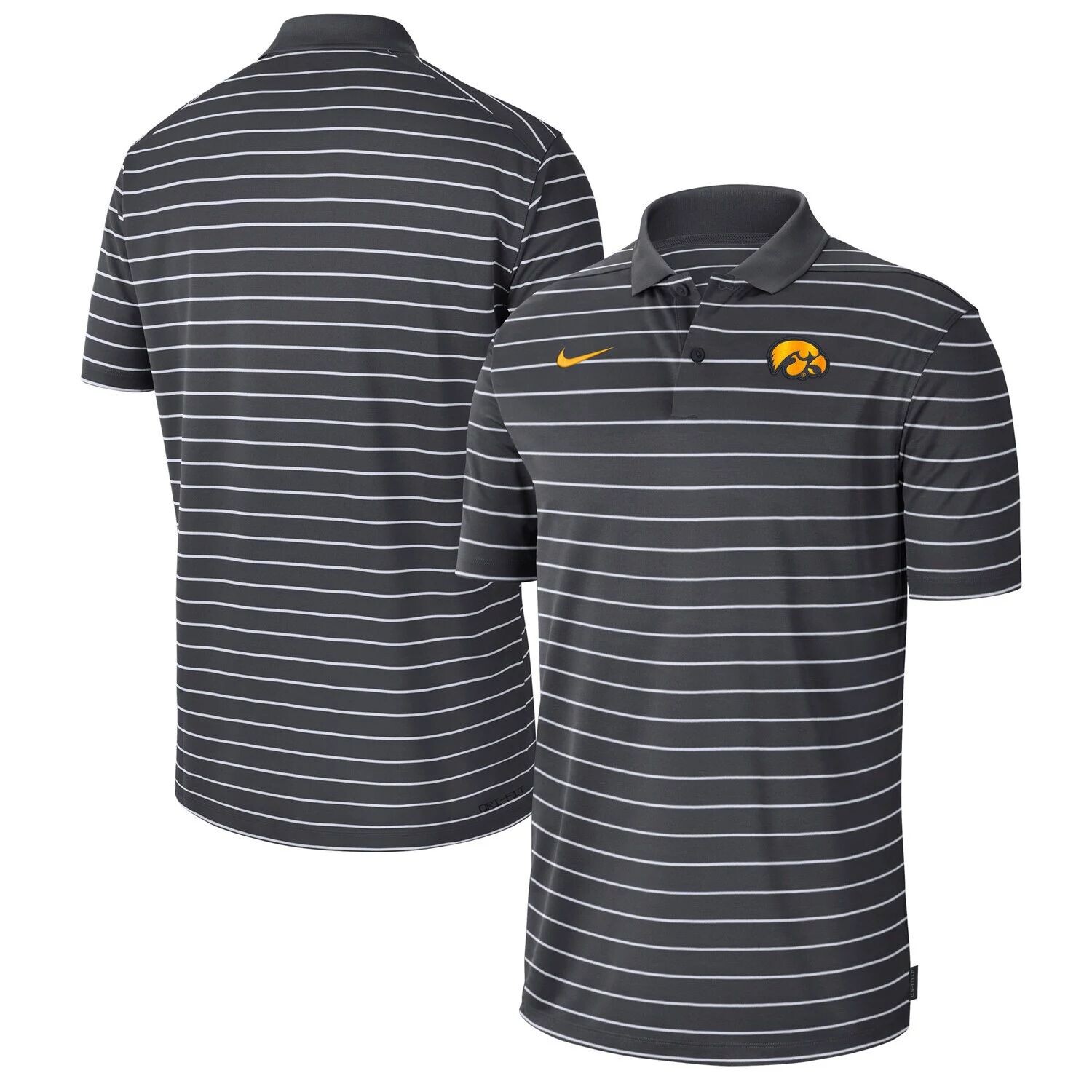 

Мужская футболка-поло Nike Anthracite Iowa Hawkeyes раннего сезона 2022 Coaches Performance
