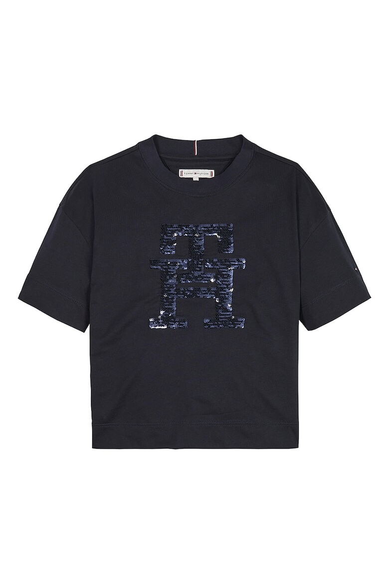 

Футболка с логотипом из пайеток Tommy Hilfiger, синий