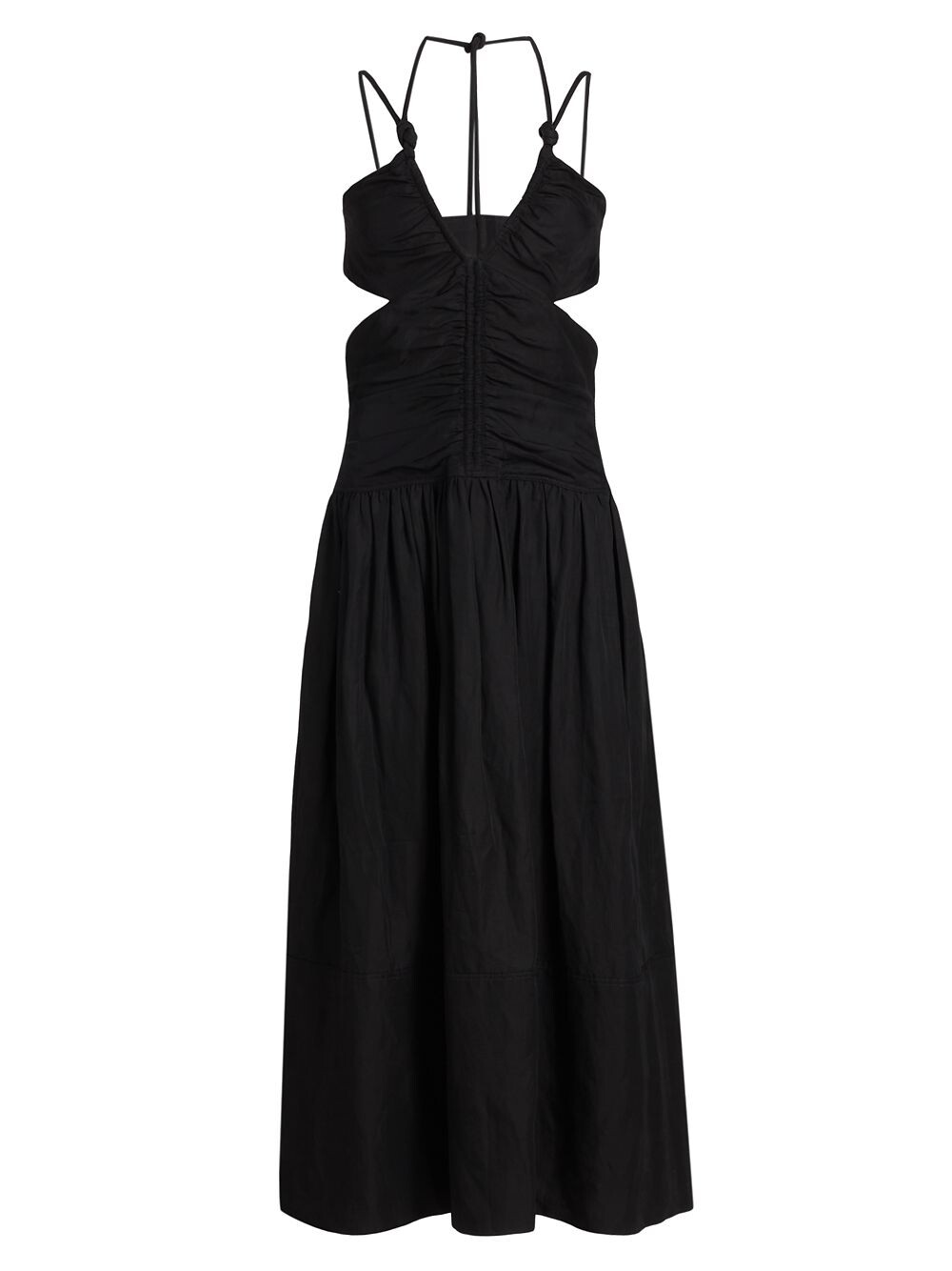 

Платье макси с рюшами и вырезами Proenza Schouler, черный