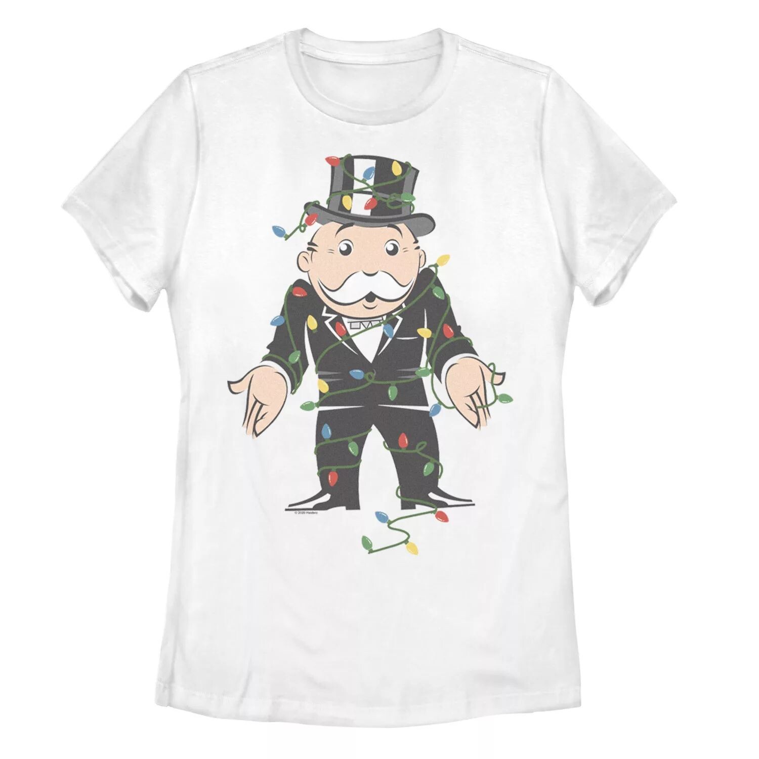 

Футболка «Монополия» для юниоров Christmas Rich Uncle Pennybags Lights Licensed Character