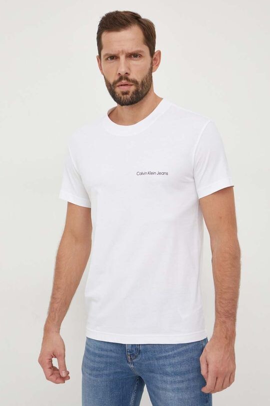 

Хлопковая футболка Calvin Klein Jeans, белый