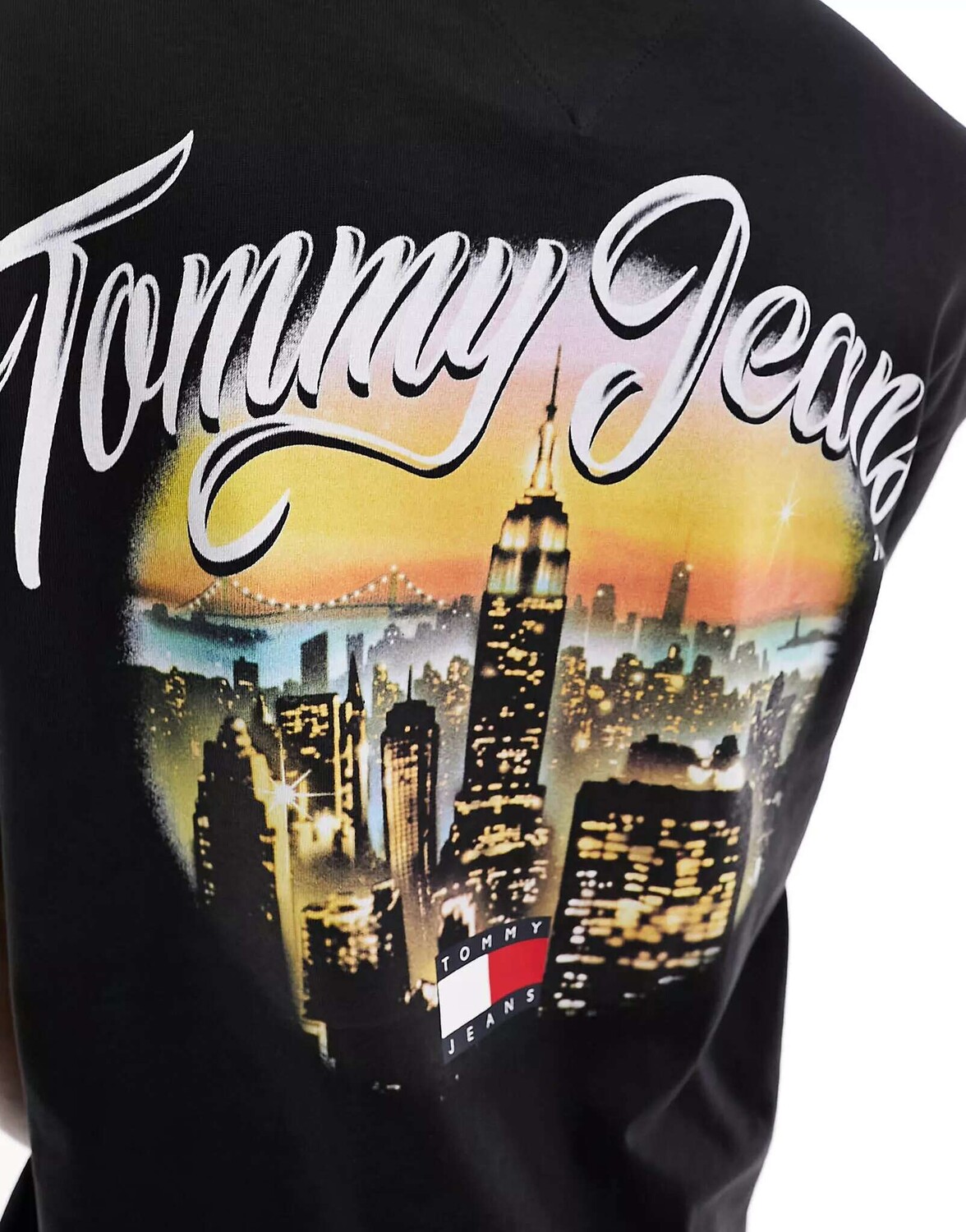 

Черная непринужденная винтажная городская футболка Tommy Jeans, Черный