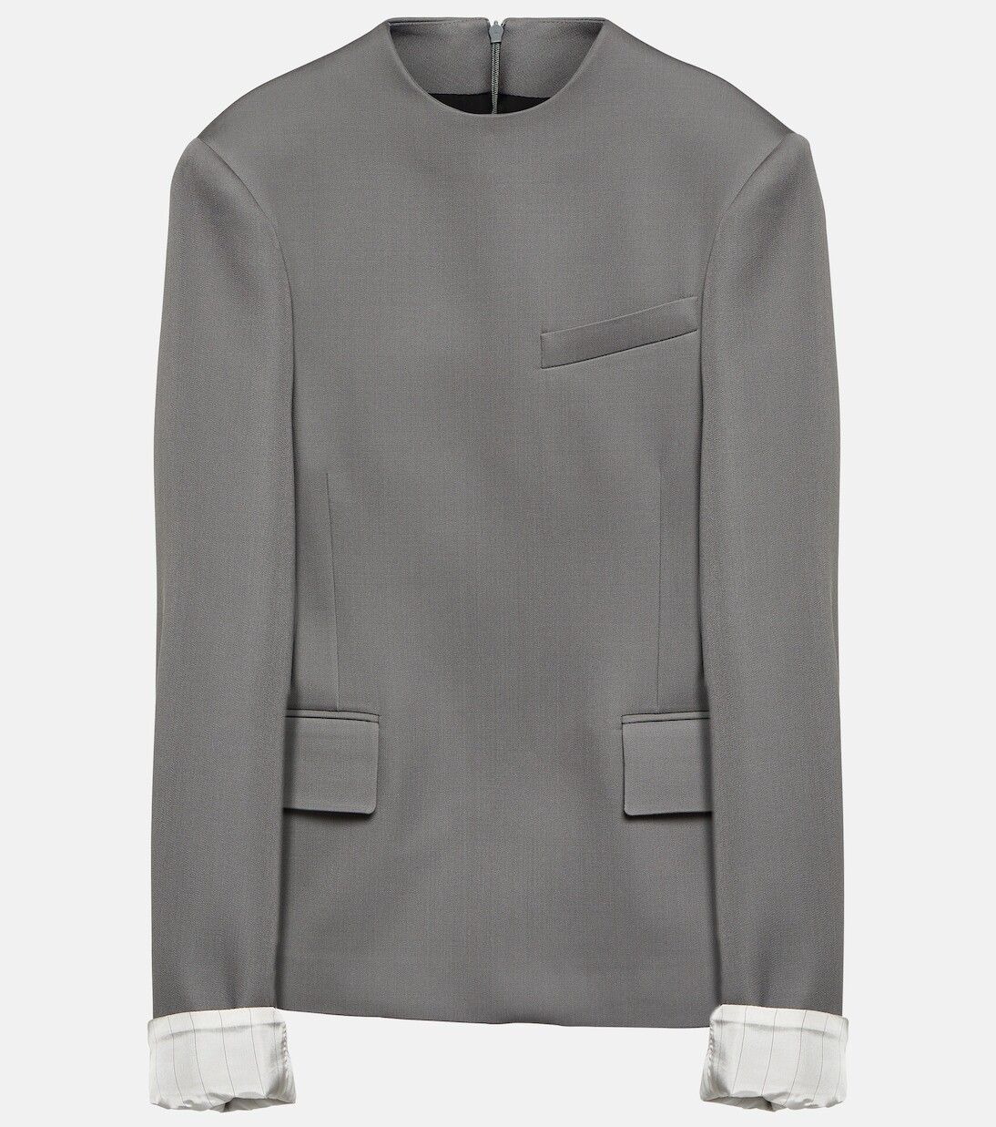 

Шерстяная куртка Bottega Veneta, серый