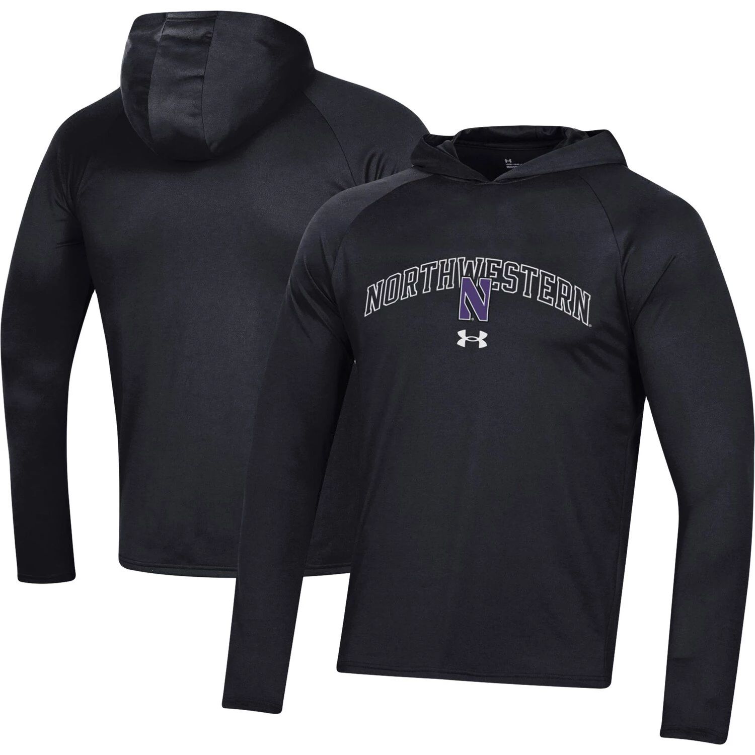 

Мужская черная футболка реглан с длинным рукавом и капюшоном Northwestern Wildcats 2023 Sideline Tech Under Armour, Черный, Мужская черная футболка реглан с длинным рукавом и капюшоном Northwestern Wildcats 2023 Sideline Tech Under Armour