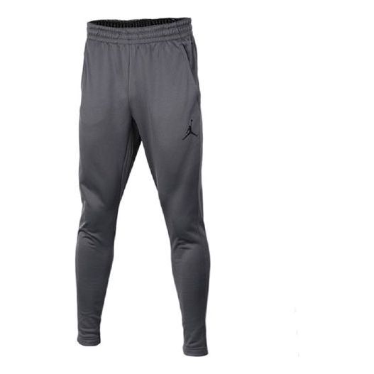 Спортивные штаны Men's Air Jordan Solid Color Logo Printing Elastic Waistband Sports Pants/Trousers/Joggers Gray, серый шорты adidas solid color logo printing elastic waistband gym black черный