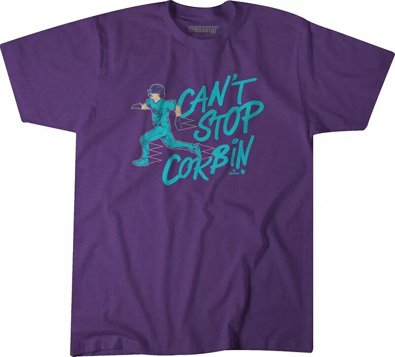 

Фиолетовая футболка BreakingT Youth Arizona Diamondbacks с рисунком Can’t Stop Corbin