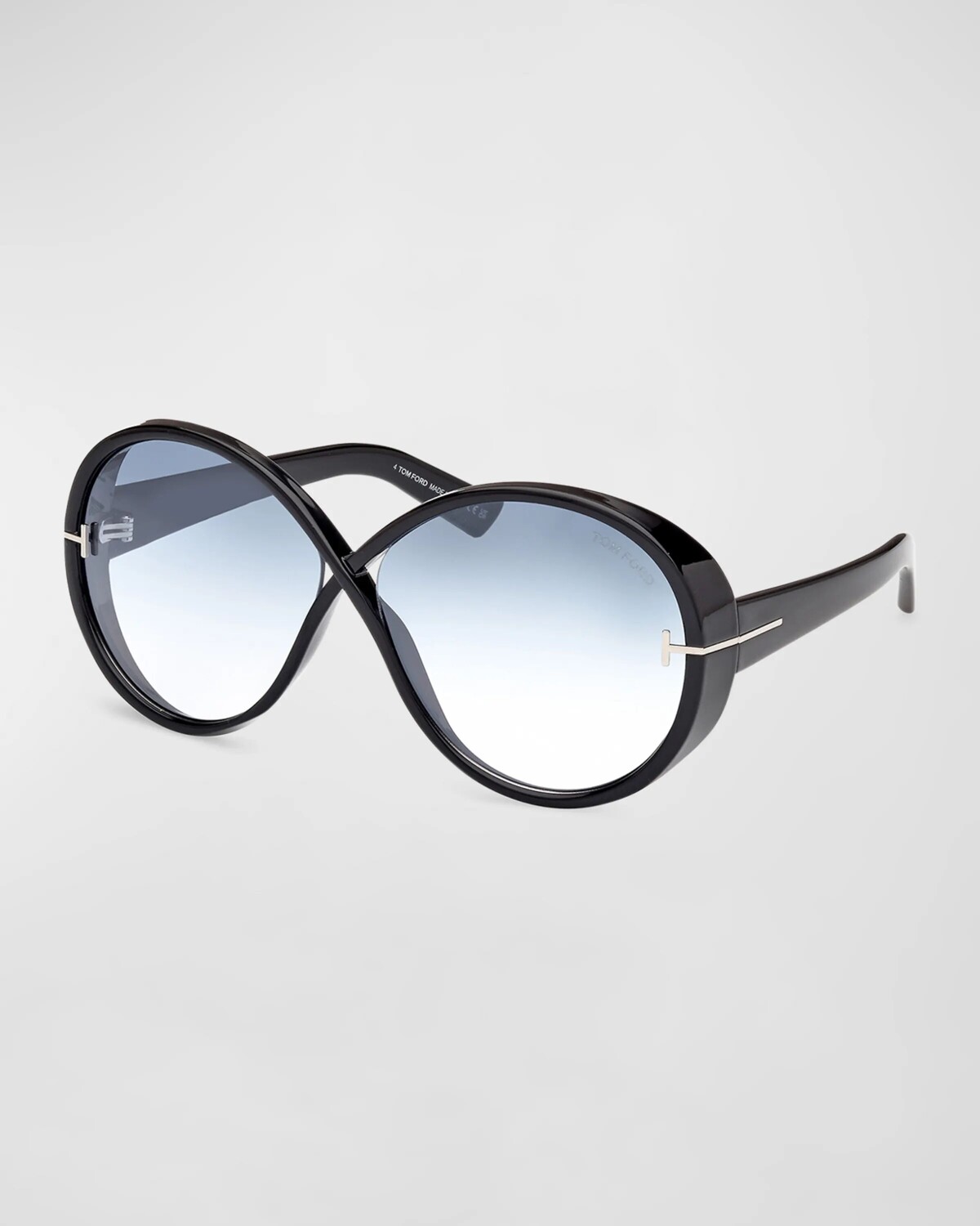 

Круглые солнцезащитные очки Edie из ацетата TOM FORD, цвет Black