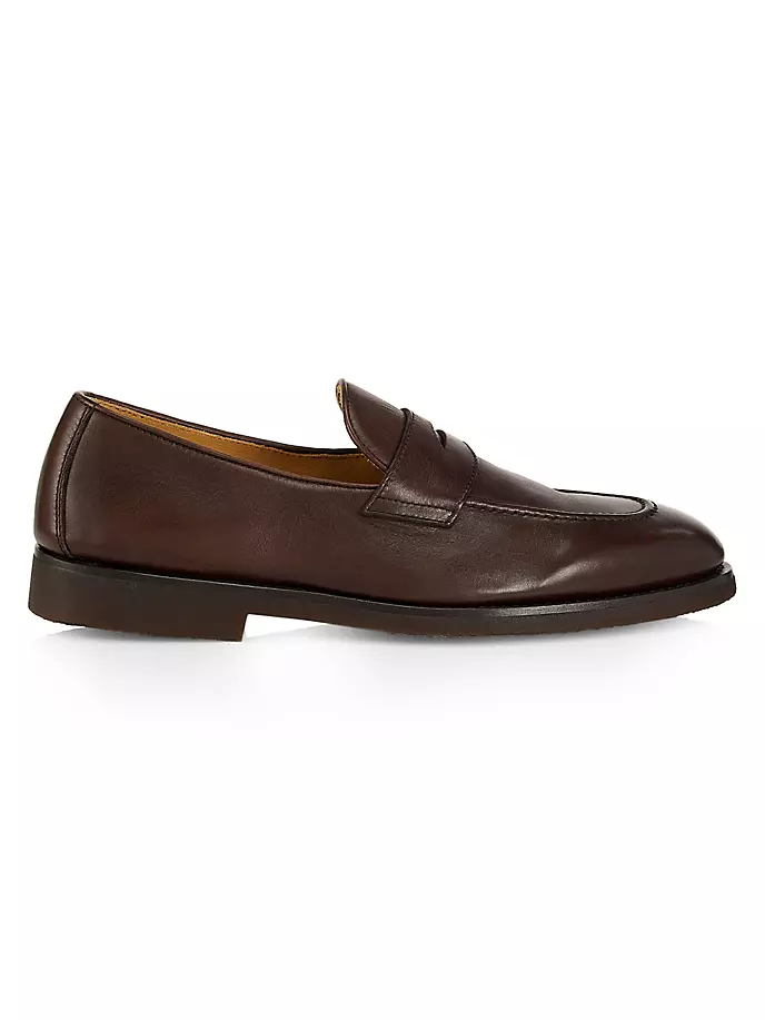 

Кожаные пенни-лоферы Brunello Cucinelli, коричневый
