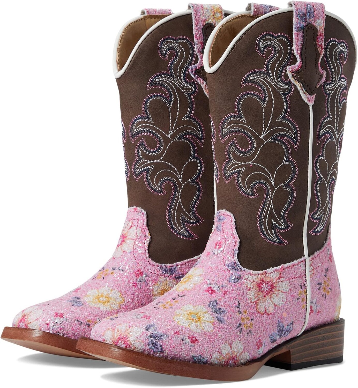 

Ковбойские сапоги Glitter Flower Roper, розовый