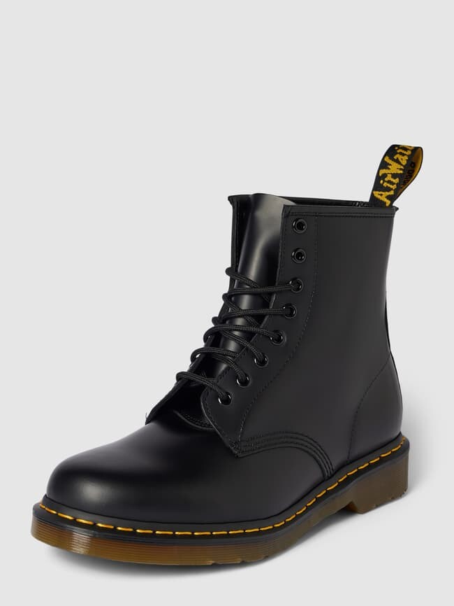 

Кожаные ботинки на шнурках однотонного дизайна Dr. Martens, черный