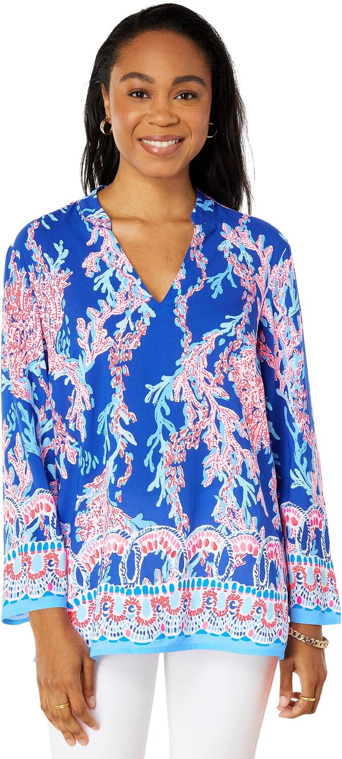 

Туника Lilly Pulitzer Luna Bay Tunic, цвет Borealis Blue Swim On Over