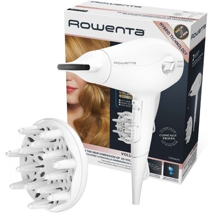 Фен Rowenta Volumizer CV6130 2400 Вт белый и серебристый