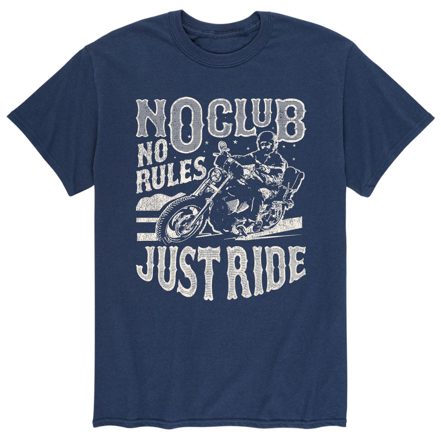 Мужская футболка No Club No Rules Just Ride Licensed Character