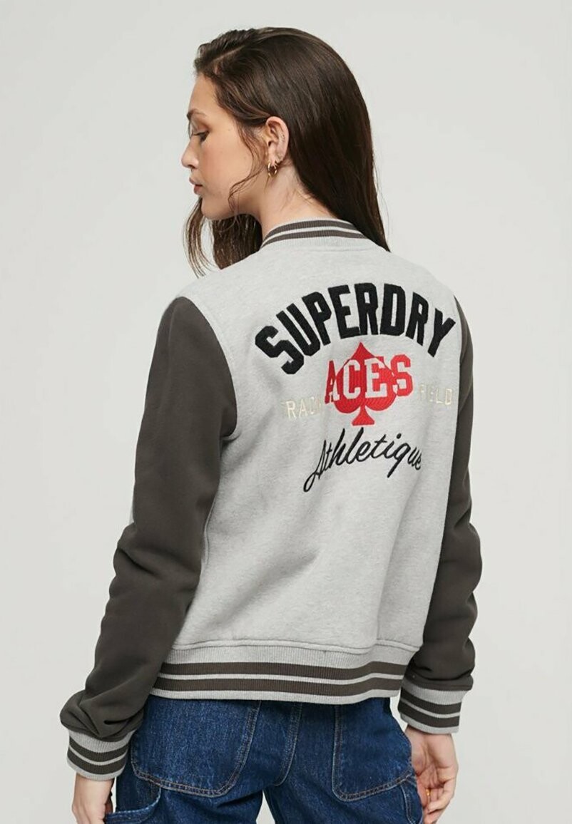 

Бомбер Chaquetas Superdry COLLEGE SCRIPTED, цвет vintage black grey marl