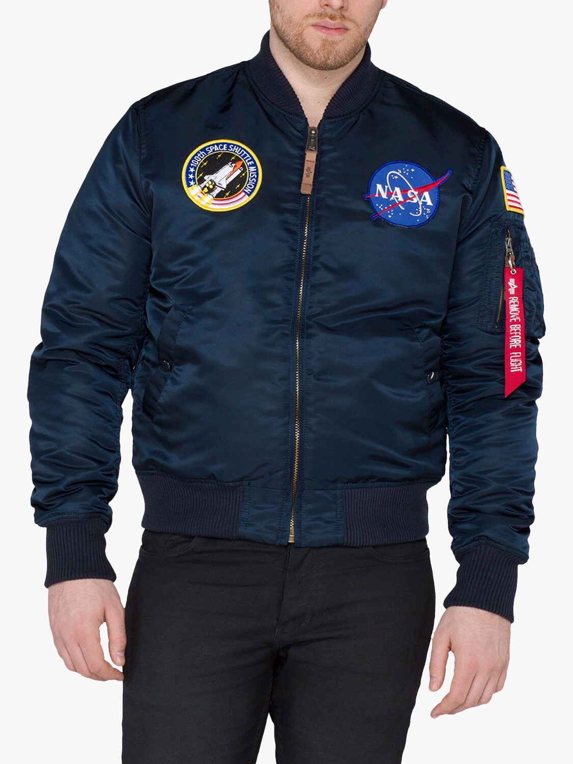 

Куртка-бомбер Alpha Industries X NASA MA1 VF, синяя