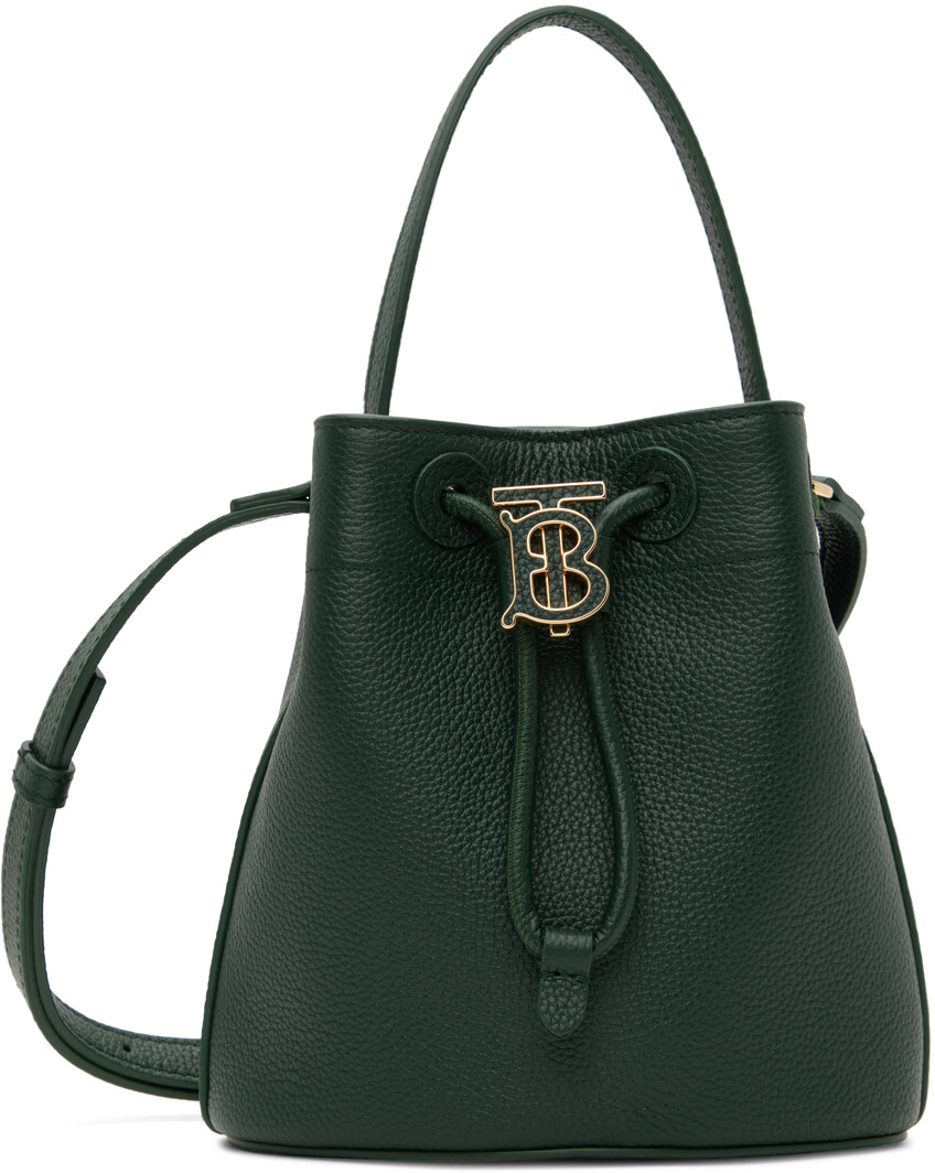 

Зеленая сумка-ведро Mini TB Burberry