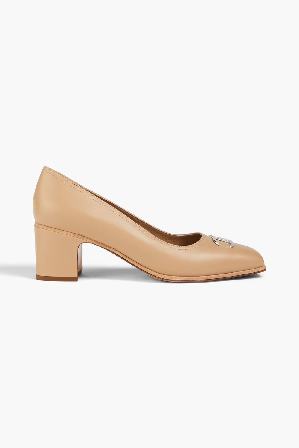 

Декорированные кожаные туфли Ferragamo, бежевый