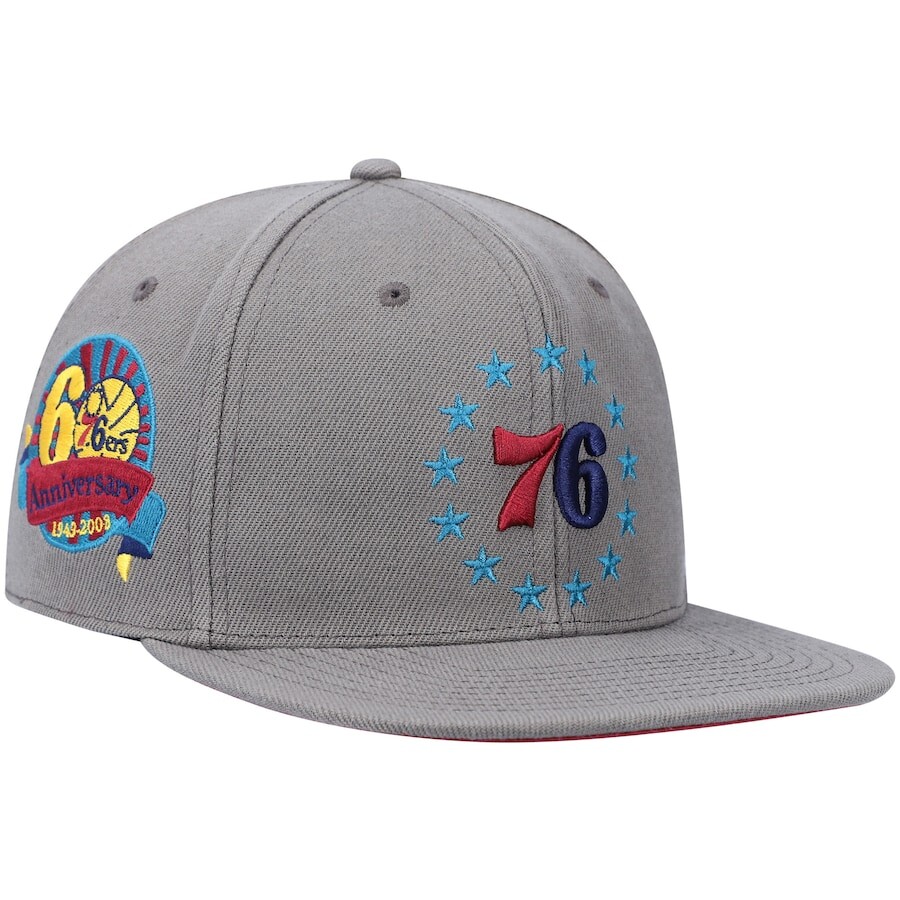 

Бейсболка Mitchell & Ness Philadelphia 76Ers, угольный