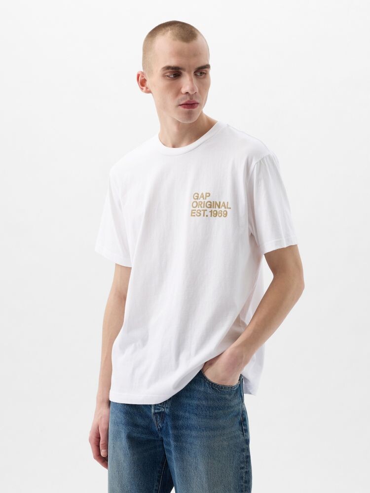 

Футболка с принтом Gap, белый