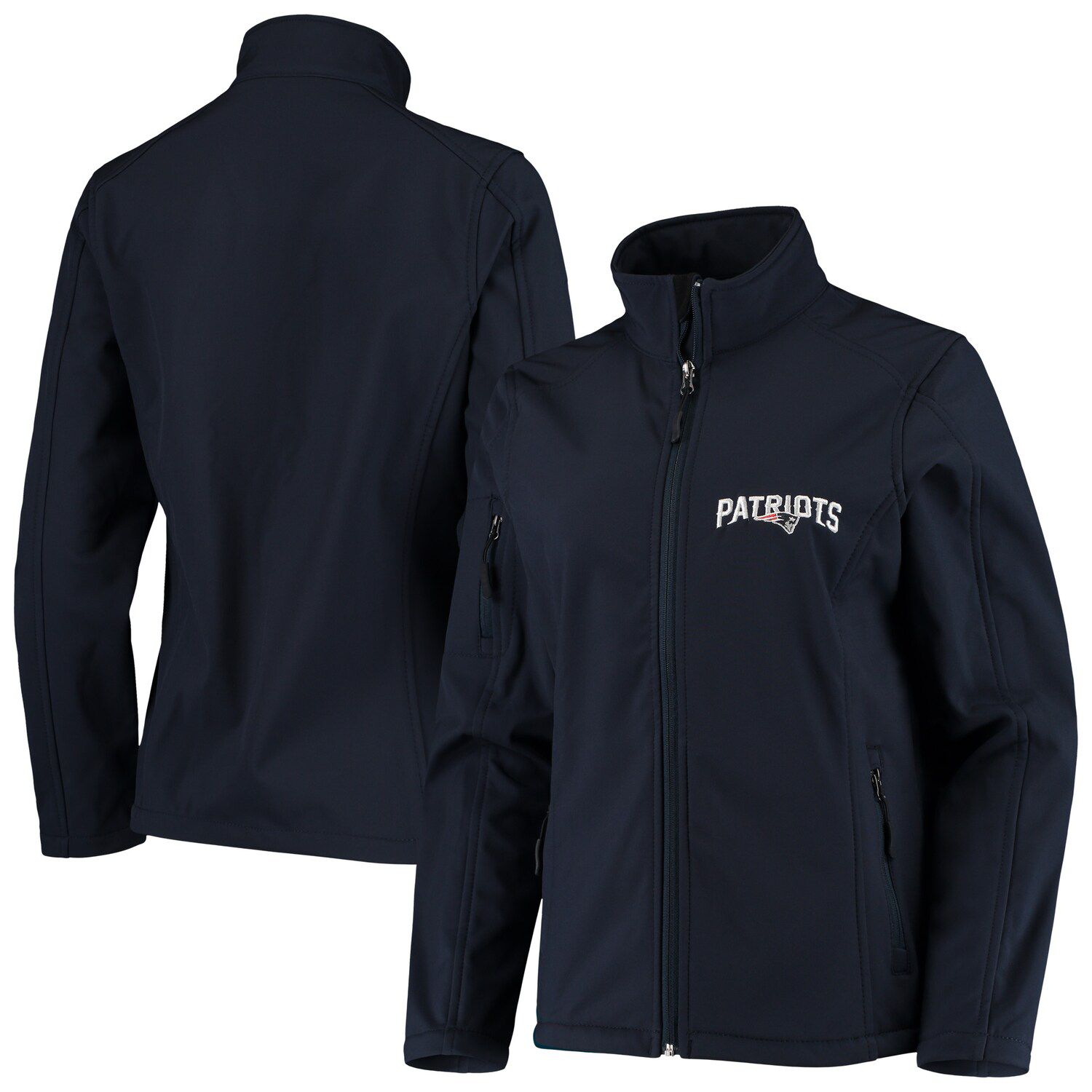 Женская темно-синяя куртка Sonoma Softshell New England Patriots с молнией во всю длину