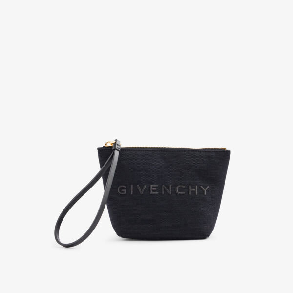

Клатч из смесового хлопка с фирменной вышивкой Givenchy, черный