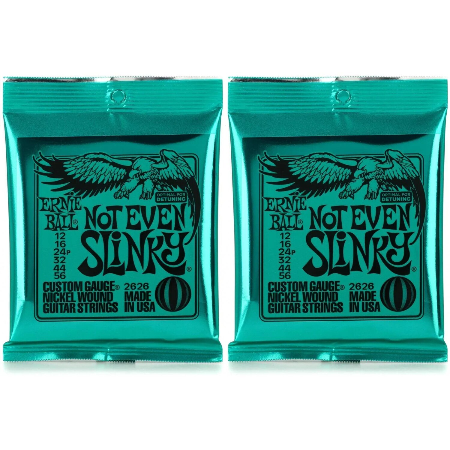 

Струны для электрогитары Ernie Ball 2626 Not Even Slinky с никелевой обмоткой (2 шт.)