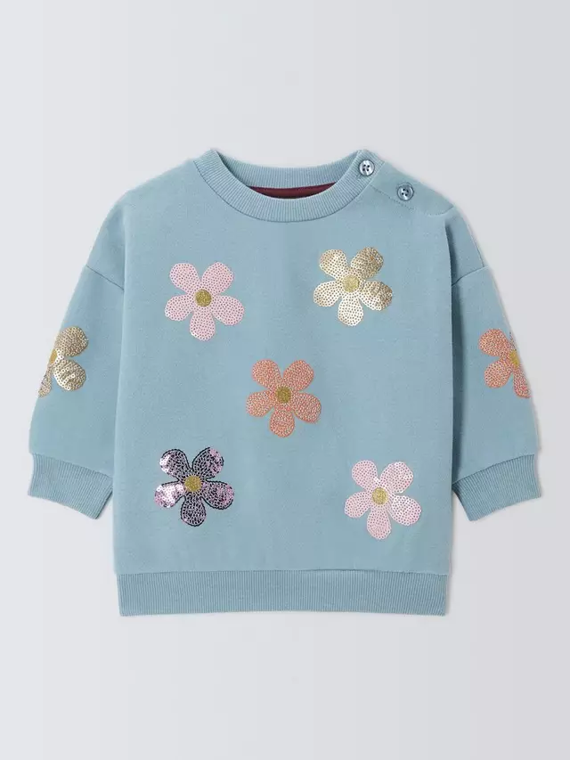 

Толстовка John Lewis Baby Sequin Flower Sweatshirt, Multi, разноцветный