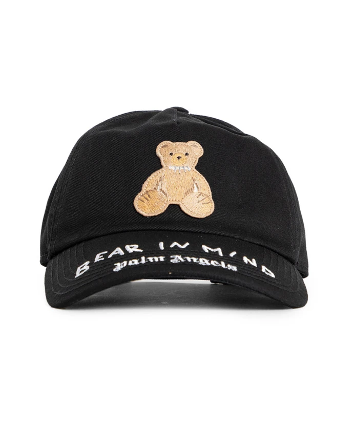 

Вышитая шапка медвежонка Palm Angels, черный