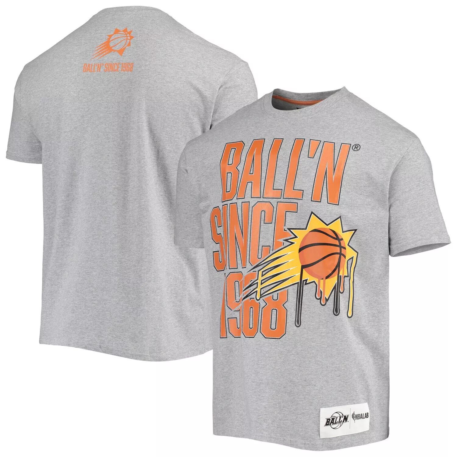 

Мужская серая футболка BALL'N Heathered Phoenix Suns с 1968 года