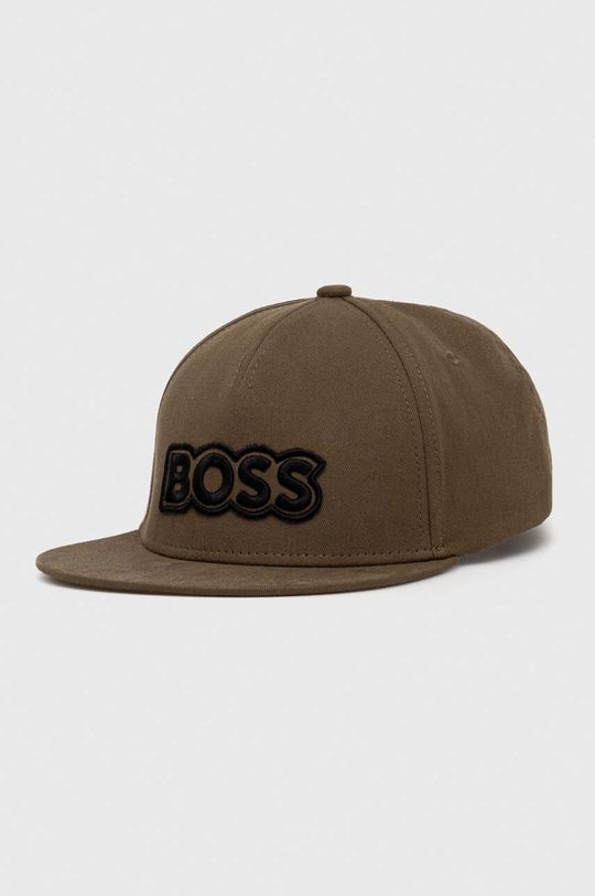 Хлопковая бейсболка Boss, зеленый кепки boss кепка sevile boss