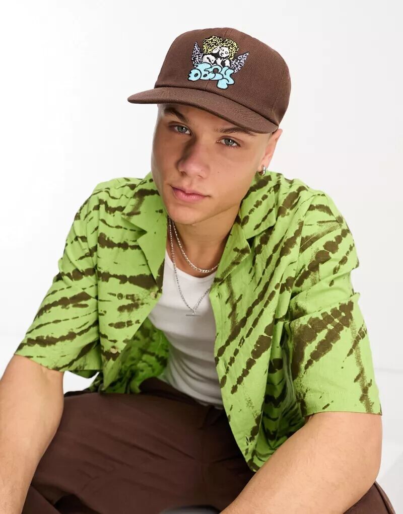 

Коричневая кепка Obey Snapback с мотивом ангела