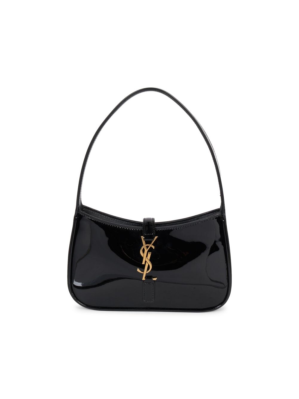 

Маленькая сумка-хобо Le 5 à 7 из блестящей кожи Saint Laurent