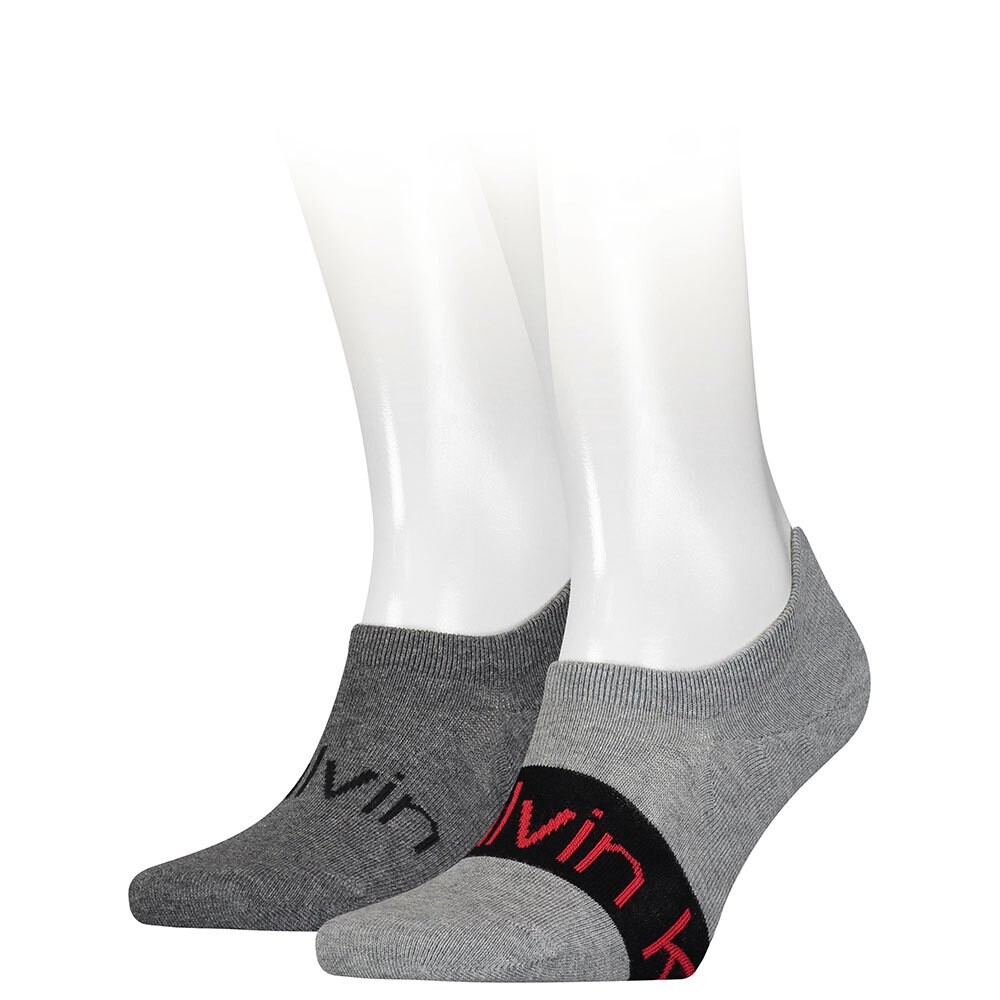

Носки Calvin Klein Footie High Cut Logo Ribbon 2 шт, серый