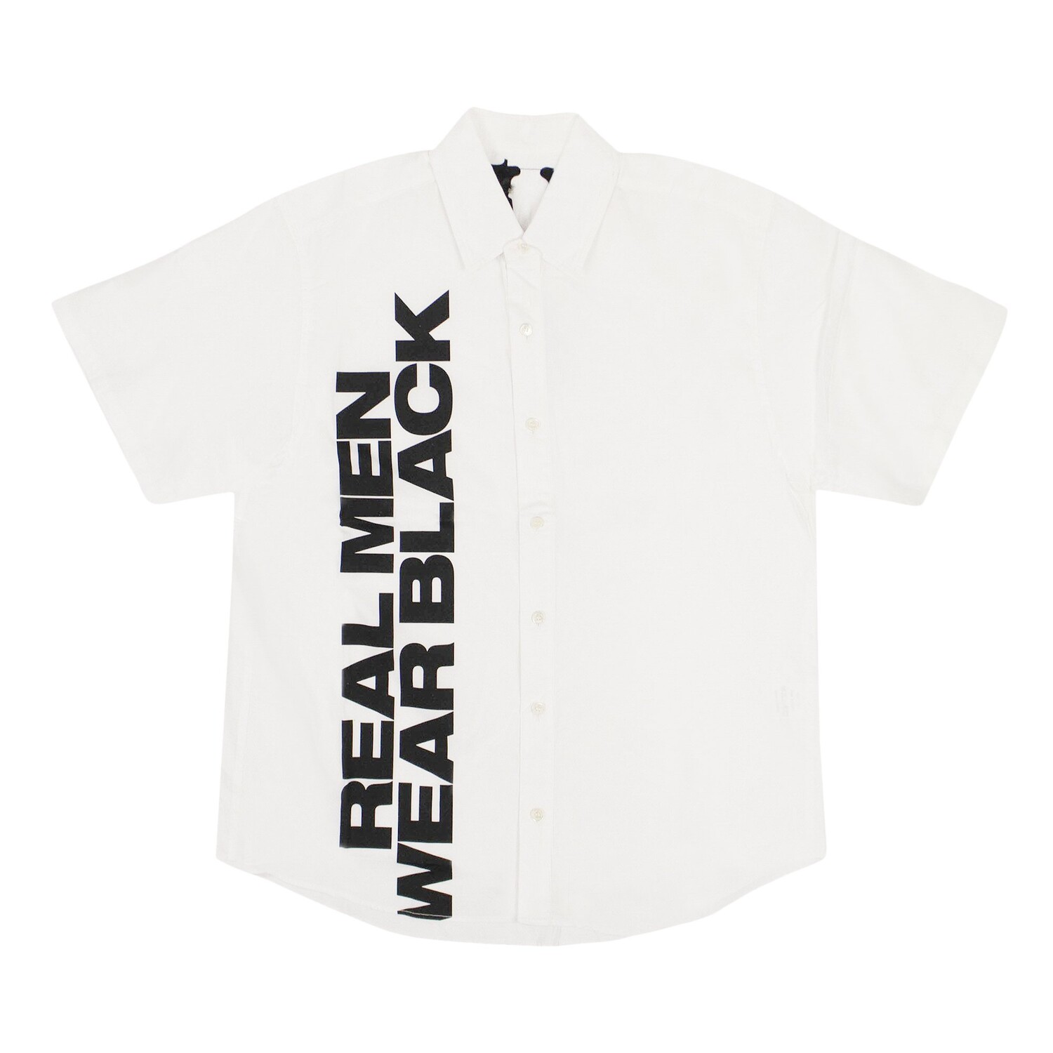 

Рубашка на пуговицах с короткими рукавами Vlone Real Men Wear Black, белая