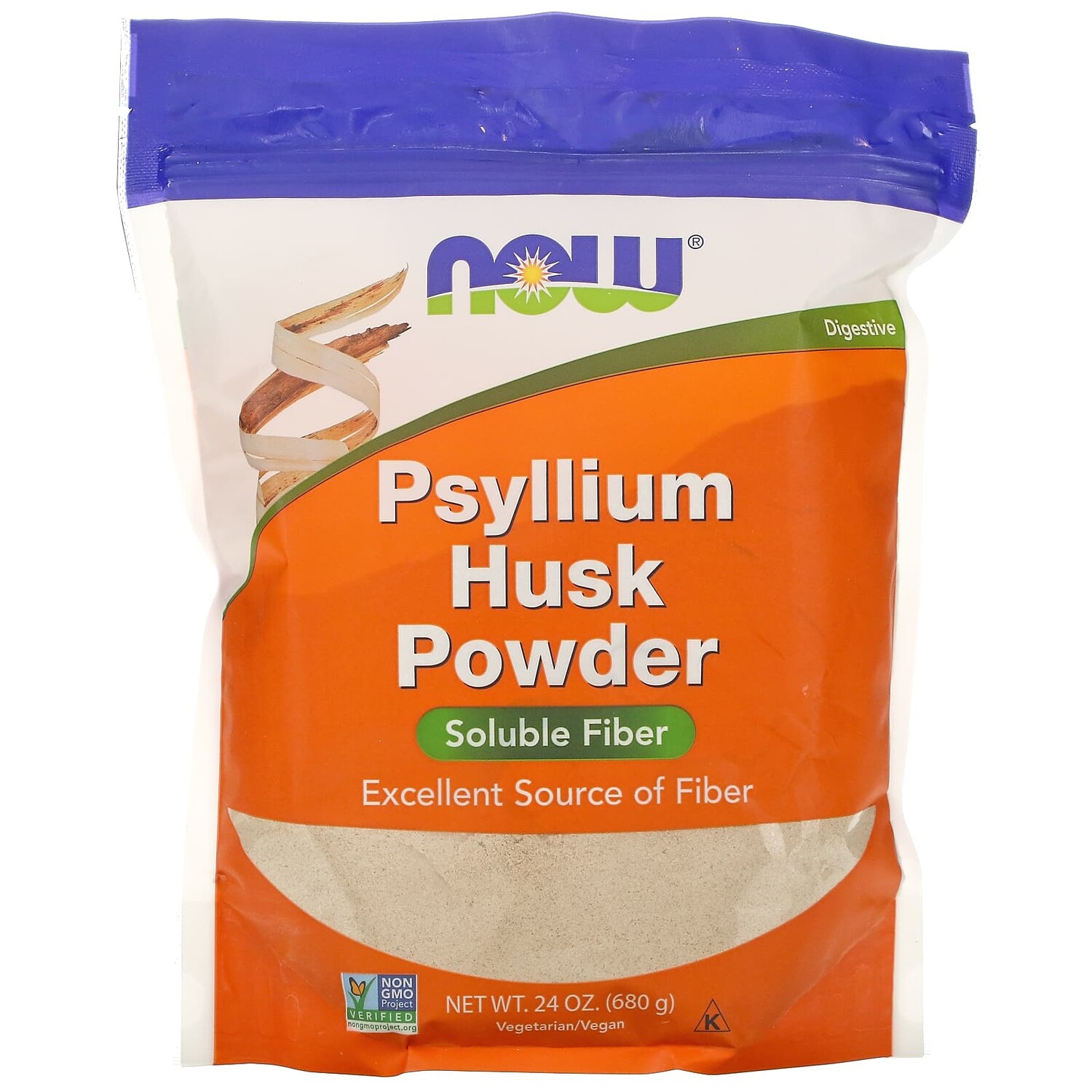 

Порошок из шелухи семян подорожника, 680 г (1,5 фунта), NOW Foods