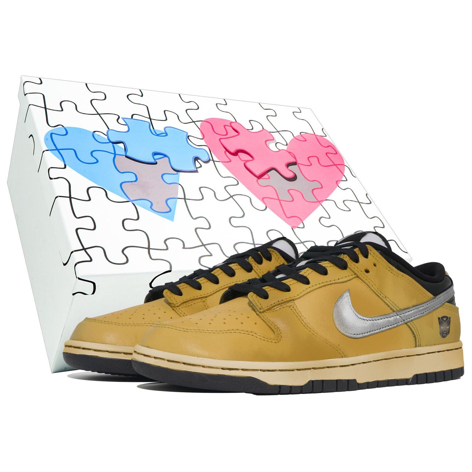 

Кроссовки Nike Dunk Skateboarding Shoes Unisex Low-top Silver/Black, желтый