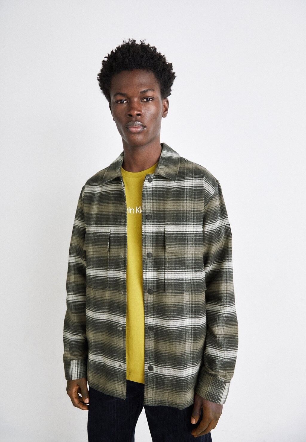 

Куртка Entrepreneur Calvin Klein OVERCHECK OVERSHIRT, черный