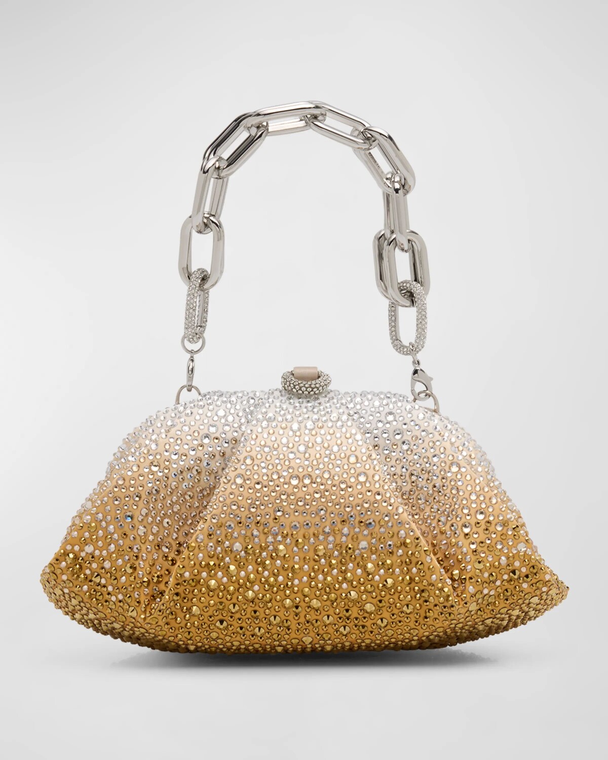 

Сумка с ручкой сверху Gemma Crystal Judith Leiber Couture, цвет Silver Golden
