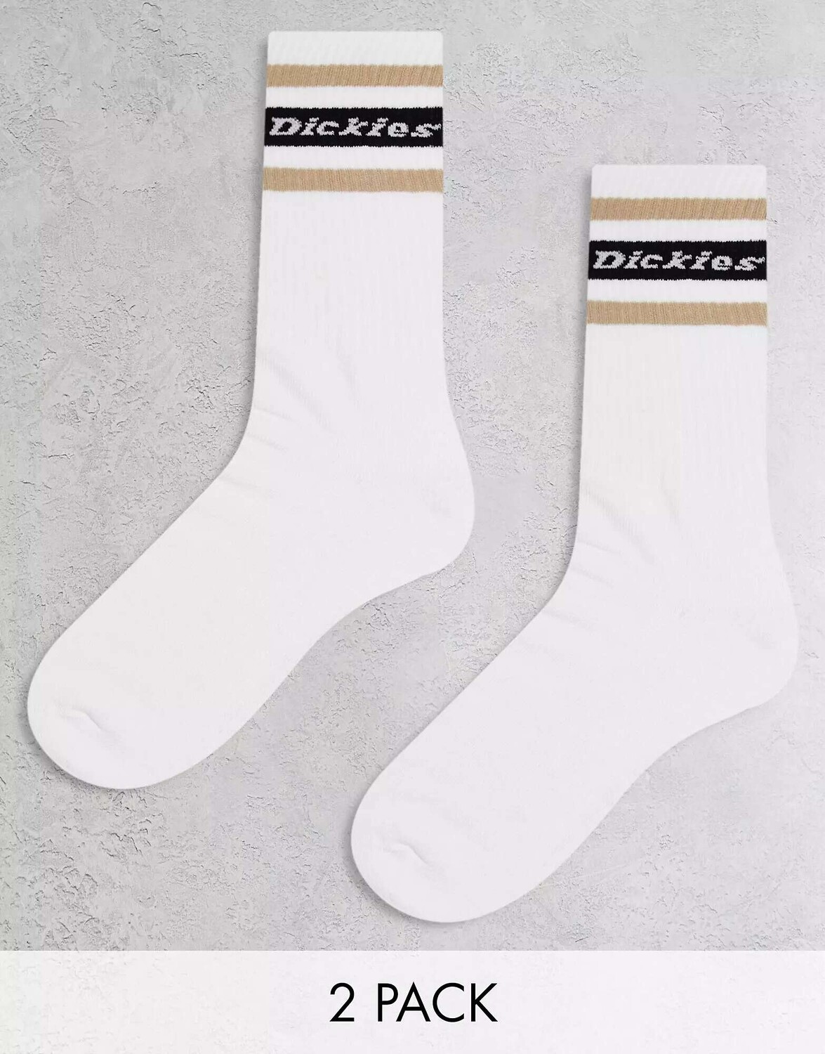 

2 пары носков Dickies genola белого и песочного цвета