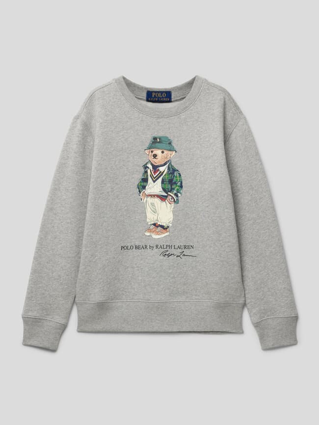 

Толстовка с мотивным принтом Polo Ralph Lauren, светло-серый
